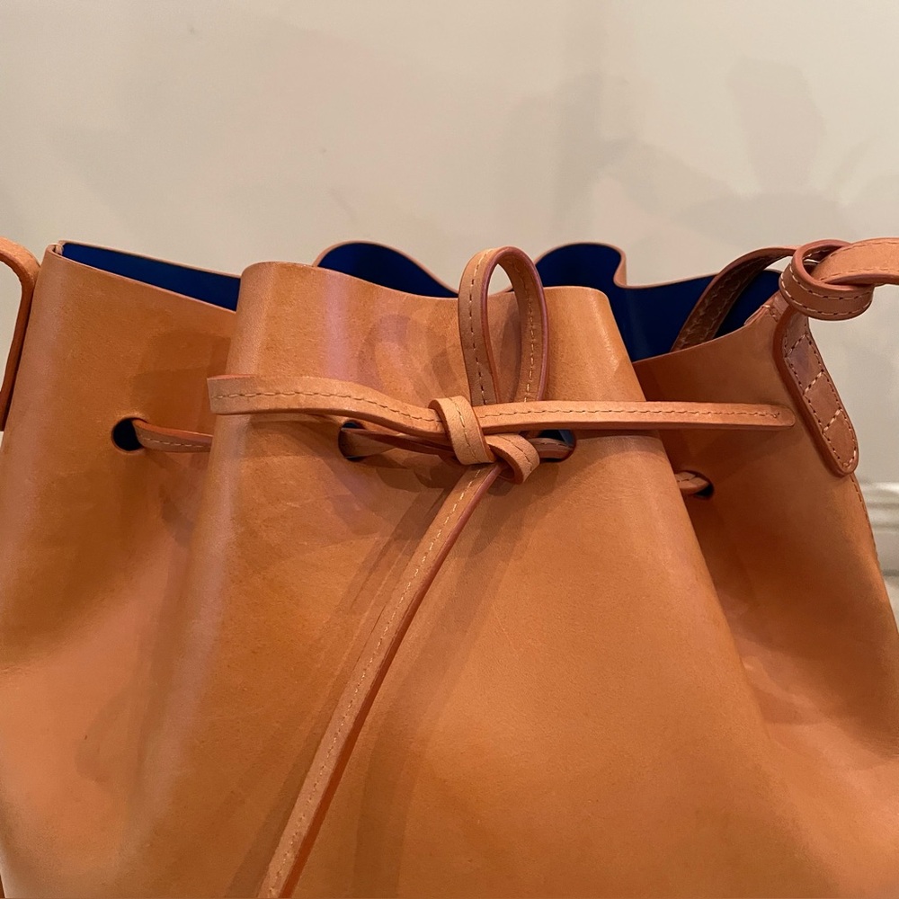 Mansur Gavriel Tan Leather Bucket Bag - Picture 3 of 9